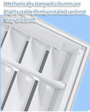 Aluminum Vent Cover for Shoe Cabinet & Wardrobe, Louvered Air Grille Register Cover, Rectangle Design, Cream Finish, 600x200mm - Ideal for Bathroom & Home Use