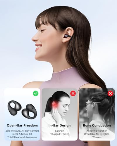 SoundPEATS PearlClip Pro - Low Latency Open Ear Clip-on Earbuds - Black - image 3