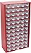 Produktbild Kennedy Kleinteilemagazin Lagerschrank rot aus Stahl 551x306x155 mm mit 60 trans. Schubladen aus Polypropylen