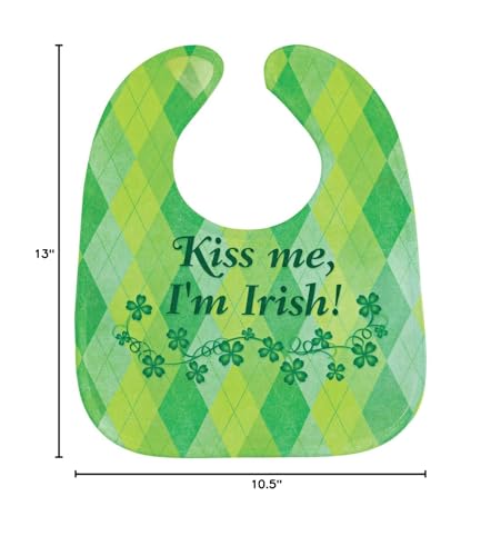 Fox Valley Traders St. Patrick's Day Baby Bib, 100% Polyester With Ultra Smooth Surface, Hook and Loop Closure - Measures 13" x 10 1/2"4