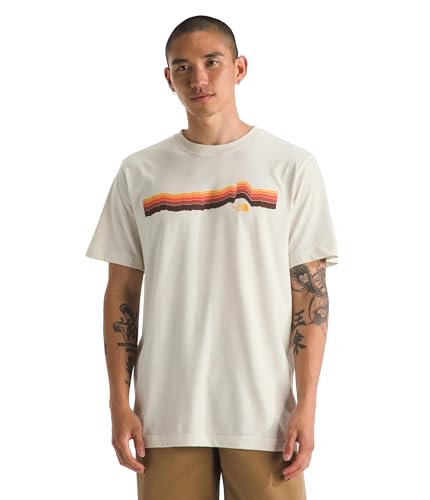 THE NORTH FACE Men's Evolution Tequila Sunrise Short-sleeve Tee | Cotton Shirt With a Graphic Design - Main Image