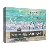 Beach Christian Turtle Puzzles for Adults 1000 Pieces, Religious Bible Catholic Jigsaw Puzzles, Nature Art Puzzles