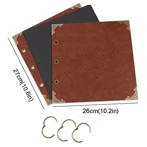 N/A Scrapbook Photo Album Diy Retro Wedding Guest Book Refillable Travel Scrap Book Mother's Day Valentines (Color : D, Size : 27 X 26Cm) #TOP1
