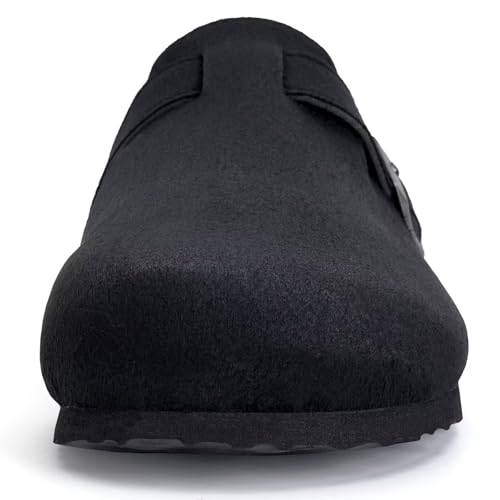 Torotto Womens Mens Clogs Cork Footbed Suede Slippers Arch Support Potato Shoes with Adjustable Buckle2