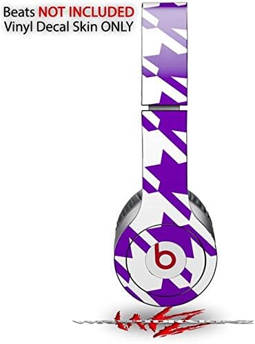 Skin Decal Wrap Works with Original Beats Solo HD Headphones Houndstooth Purple Skin Only (Headphones NOT Included)