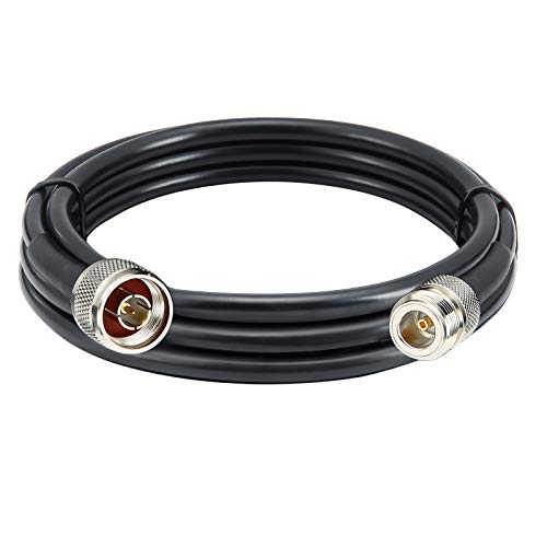 XRDS -RF 6ft N Male to N Female Cable, 50 ohm KMR240 Low Loss N Connector Coax Extension Cable Jumper for WiFi/Ham Radio Antenna, Signal Booster, Router, Amplifier