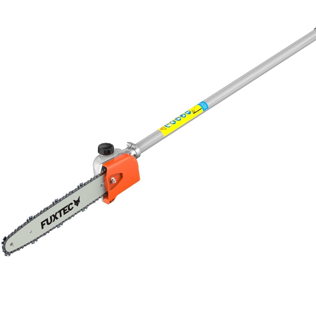 Accessorio potatore con barra di guida + catena a 9 denti per i sistemi multiutensile FUXTEC FX-MS152, FX-MT152, FX-MT152E