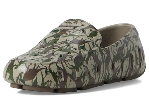 Image of Floafers Kids Unisex Prodigy Driver Print (Big Kid) Khaki Dino Camo 4 Big Kid M
