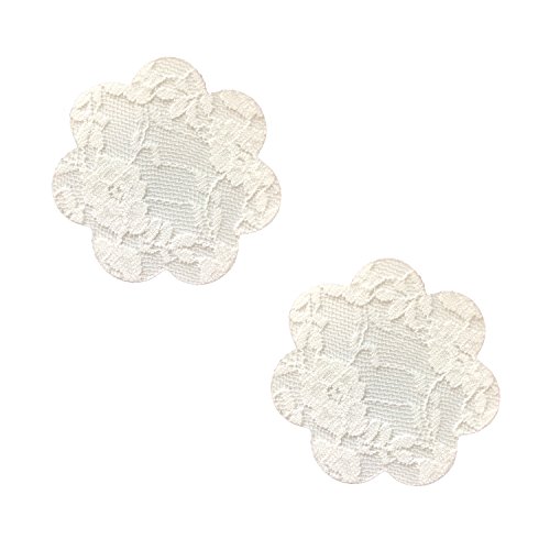Neva Nude Lace Petal Nipztix Pasties - Nipple Covers for Festivals, Raves, & Lingerie, Medical Grade Adhesive, USA Made