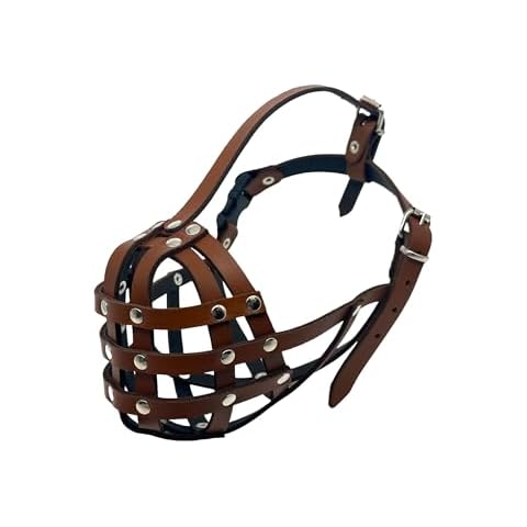 Light Leather Dog Muzzle for Short Snouts Cover