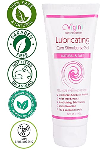 Organic Care Vigini 100% Natural Actives Lubricating Lube Gel Jelly For Women,Vaginal Moisturizer Water Based Gel,No Added Color For Itching Dryness. Can He Used With Vaginal Itching Cream 100G #TOP4