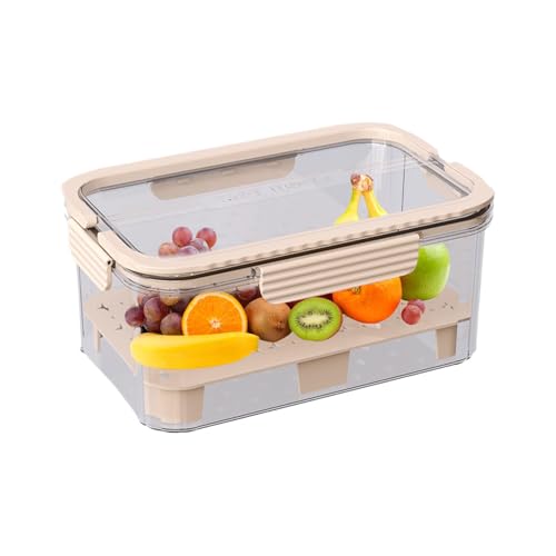 Lettuce and Salad Storage Container: Stackable Crisper Bins for Fridge