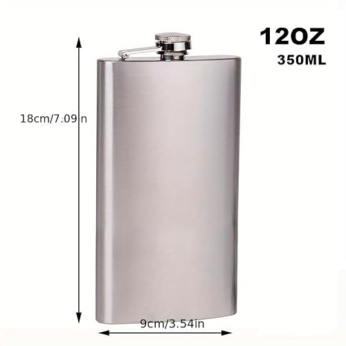Miniatura 2 de Licor De Acero Inoxidable Para Hombres Que Beben Alcohol, Whisky, Regalo Para Hombres, Petaca De Bolsillo A Prueba De Fugas Con Embudo 12 Onzas