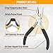 HOTECHE 4.5-Inch 4PCS Mini Pliers Set - Professional Cr-V Steel Precision Tools with Non-Slip Grips - Includes Combination, Long Nose, Diagonal & End Cutting Pliers for Electronics, Jewelry & Crafts