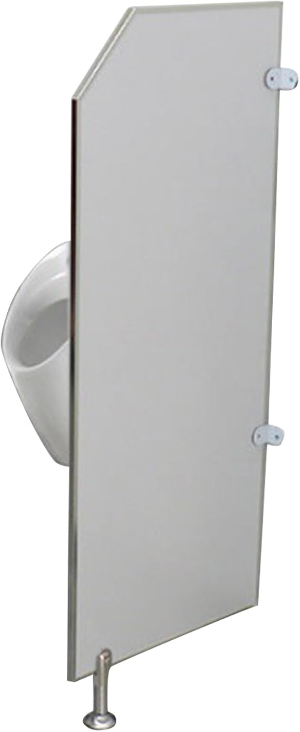 Men's Urinal Privacy Screen Partition for Hotels and Restaurants FloorStanding & WallMounted Urinal Baffle with Stainless Steel Accessories 45x120cm