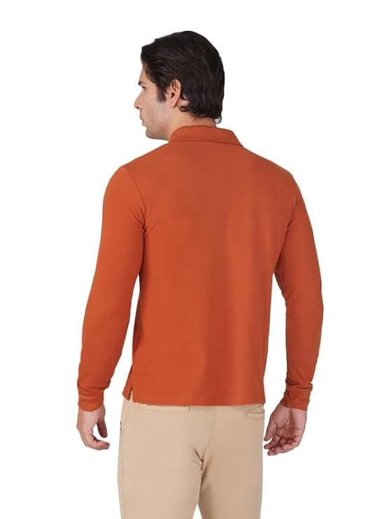 Image of Men's Cotton-Rich Full-Sleeve Polo T-Shirt with Pocket Premium Pique Fabric Casual & Stylish