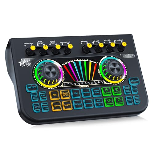 Tenlamp X3 Gaming Audio Mixer with Microphone Input