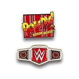 WWE Rowdy Ronda Rousey Collector Pin Set | Limited Edition Ronda Rousey Women's Champion Belt & Logo Pins | Set of 2