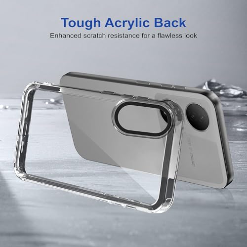 Image of Zapcase Back Case Cover for VIVO Y100A 5G | Compatible for VIVO Y100A 5G Back Cover | Case Cover with Camera Protection | (TPU + PC | Translucent Black)