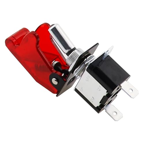 Interrupteur à bascule éclairage LED avec clapet de sécurité auto 12V - 4