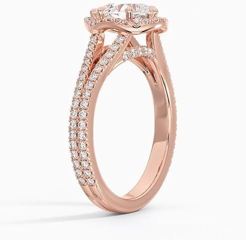 1–5 Carat Pear Cut IGI Certified Lab Grown Diamond Ring 10K 14K 18K Solid Gold & 925 Sterling Silver Split Shank Engagement Ring Wedding Valentine Gift For Women (E-F Color, VVS1-VVS2 Clarity)