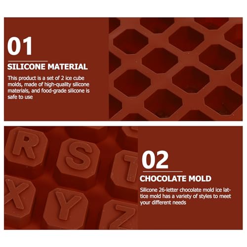 Molde de silicona para cubitos de hielo letras pack 2 miniatura 7