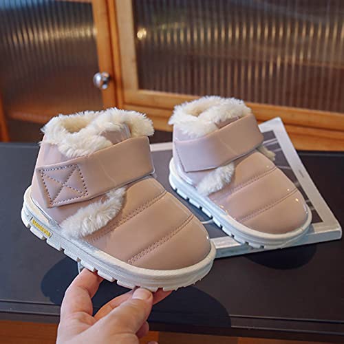 Warm Shoes for 3 to 12Years Baby Winter Child Snow Boots Boys Girls Thick Bottom Non Slip Upper Hook Loop Solid4