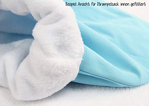 Lilakind Baby kinderen zomer slaapzak trappelzak met ritssluiting Jersey harten bont maat XXL - Made in Germany, Kleurrijk met ritssluiting, 78 cm lang - Afbeelding 6