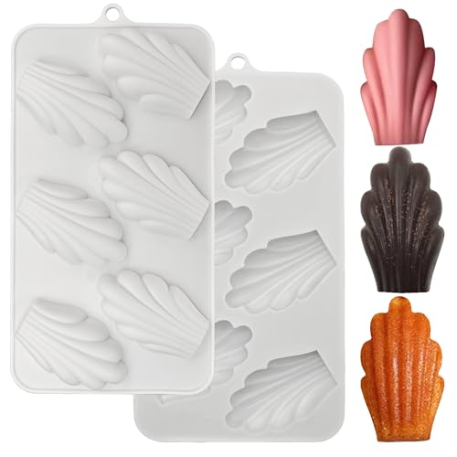 Moules À Madeleines En Silicone À 6 Cavités 2 Pièces Moule À Madeleine Antiadhésifs Moule De Cuisson Madeleine Moule Madeleine Pour Mousse Chocolat...