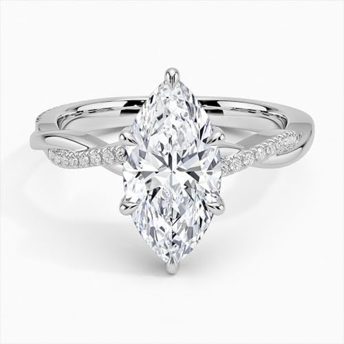1 Ct-5 Ct Moissanite Wedding Ring for Women, Engagement & Anniversary Ring with Hidden Halo Twisted Vine in 925 Sterling Silver or 10K 14K 18K Solid Gold Gift for Her4