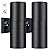 Modern Outdoor Wall Light with Dusk to Dawn Sensor, Exterior Light Fixture Wall Mount Waterproof Anti-Rust Cylinder, Up and Down 2 Lights Black Sconces for Porch Patio House Outside Entryway, 2-Pack