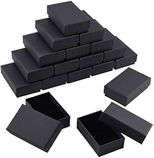 BENECREAT 12 Pack Cardboard Jewellery Box Long Rectangle Gift Box Bracelets Necklace Storage Display Box Case with Sponge for Wedding Party Birthdays DIY Gift Wrapping