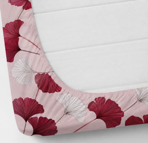 Image of Premium Heavy Cotton Elastic Fitted Bedsheets with 1 King Size Pillow Covers || Single Bed with All Around Elastic 350 TC || 36 x 78 x 6 Inch Single Size Fitted || :- Rose Gold