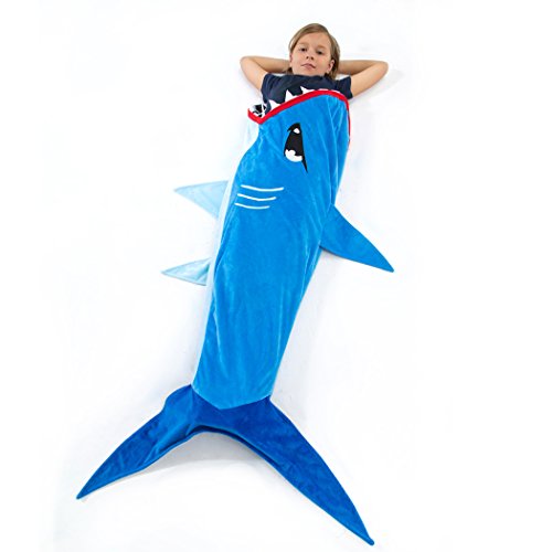 Echolife Shark Tail Blanket Super Soft Minky Shark Sleeping Bag for Kids Age 3-12 Years Old - Designed