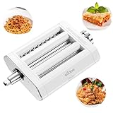 Pasta Attachment for KitchenAid Stand Mixer, 3-1 Pasta Maker Machine Included Pasta Sheet Roller, Spaghetti Cutter, Fettuccine Cutter, Pasta Maker by Gvode