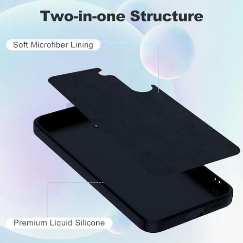 Image of Back Cover for Samsung Galaxy S23 FE 5G | Full Camera Protection | Premium Liquid Silicon Case | Flexible Bumper Case for Samsung Galaxy S23 FE 5G (Dark Blue)
