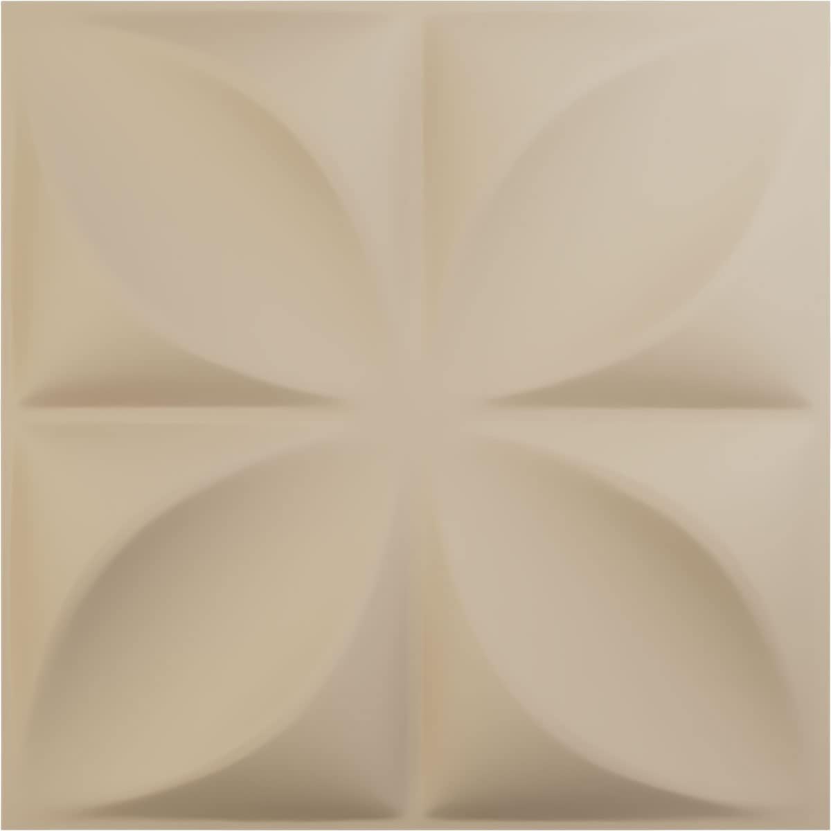 Ekena Millwork 19 5/8W x 19 5/8H Alexa EnduraWall Decorative 3D Wall Panel, Smokey Beige (12-Pack for 32.04 Sq. Ft.