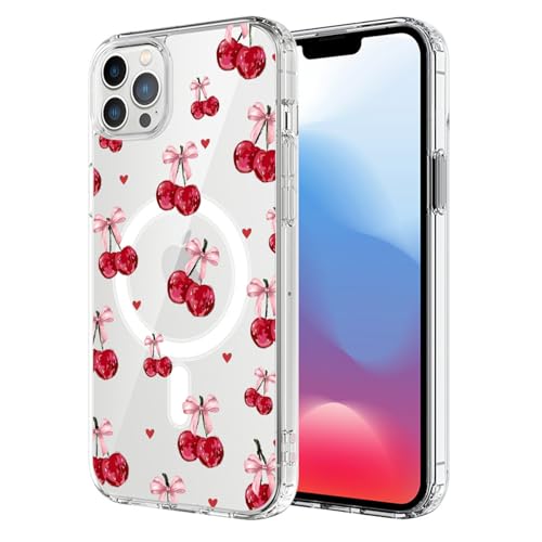 Coque motif nœud mignon pour iPhone 13 MagSafe transparente en silicone