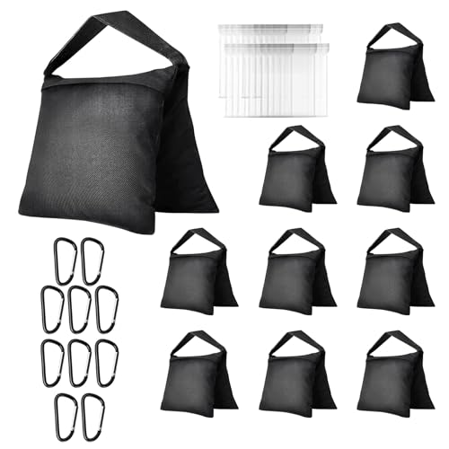 10 Bolsas de arena EMART para trípode de fotografía y vídeo en color negro