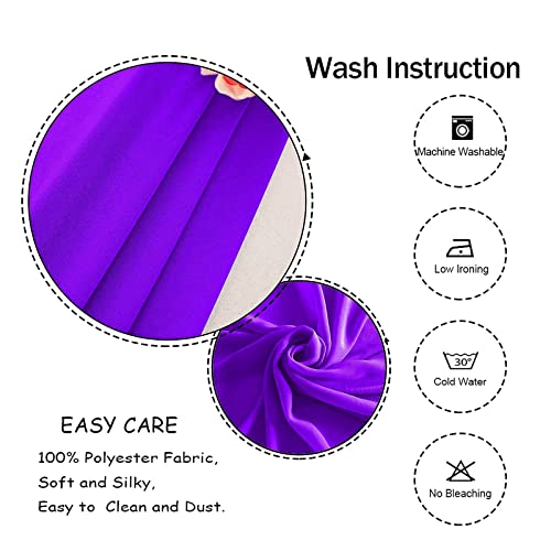 Amzlokae Chiffon Curtains Sheer Curtains 2 Panels Chiffon Backdrop Curtain Voile Window Curtains Tull Backdrop Curtains For Party Chiffon Fabric For Wedding Arch (29'' X 108'', Purple) #TOP4