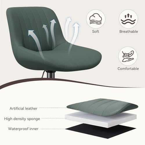 Image of Nalupatio Bar Stools Set of 3, Adjustable Modern Swivel Bar Stools with Backs, Counter Height Performance Fabric Island Chairs for Home Kitchen, Dark Green