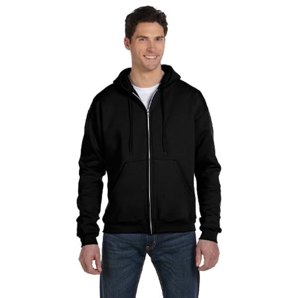 Chaqueta Champion con doble efecto de secado instantáneo, forro polar, cremallera completa, con capucha, color negro, talla 3XL
