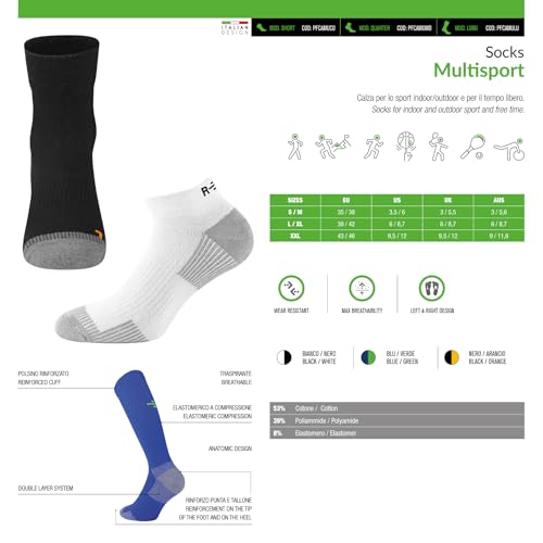 Chaussettes techniques adulte haute performance blanche R-evenge multisport