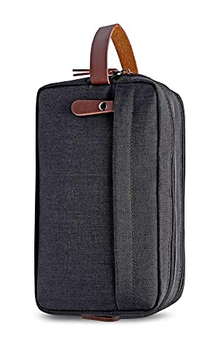 Travel Toiletry Bag for Men Women Bathroom Shaving Dropp Kit Waterproof Large Organizer Cosmetic Bag (black)