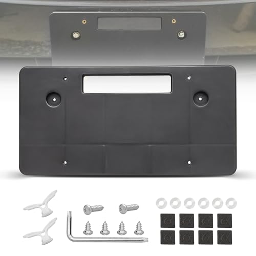 License Plate Bracket - Subaru 4 RED WOLF License Plate Bracket for 2016-2023 Subaru WRX Forester Crosstrek Impreza Front Bumper Round Holes No Drilling Required Mount License Plate Tag Holder w/Screws Anchor