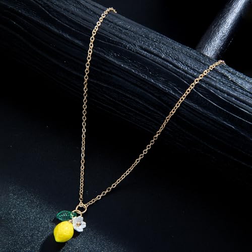 Lemon Necklace Lemons Pendant Necklace Fruit Necklace Exquisite And Adorable Handcrafted Work Lemon Jewelry3