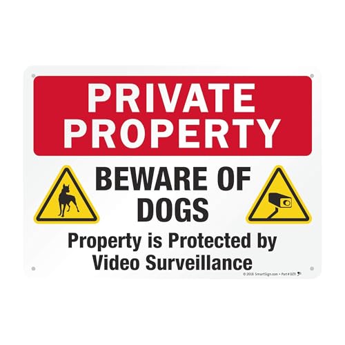 Plaque de sécurité extérieure en métal antirouille avec message de vidéo surveillance