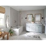 Moen Voss Brushed Nickel Bathroom Double Robe Hook, Wall Mounted Metal Hanger for Towels, YB5103BN - Image 2
