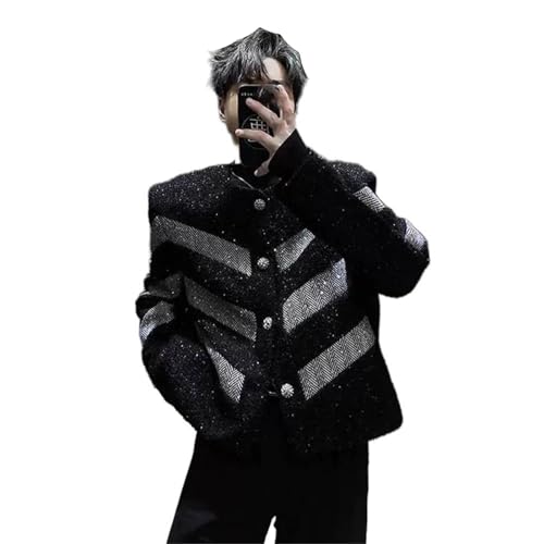 Veste à paillettes homme pour soirée et look rétro américain décontracté