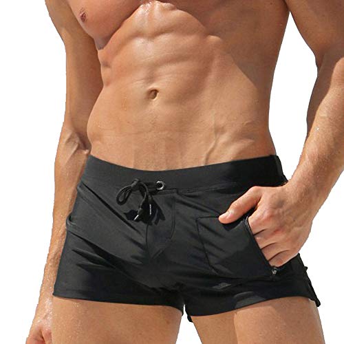 TONLEN Mens Swimwear Short Swim Trunks with Zipper Pocket4